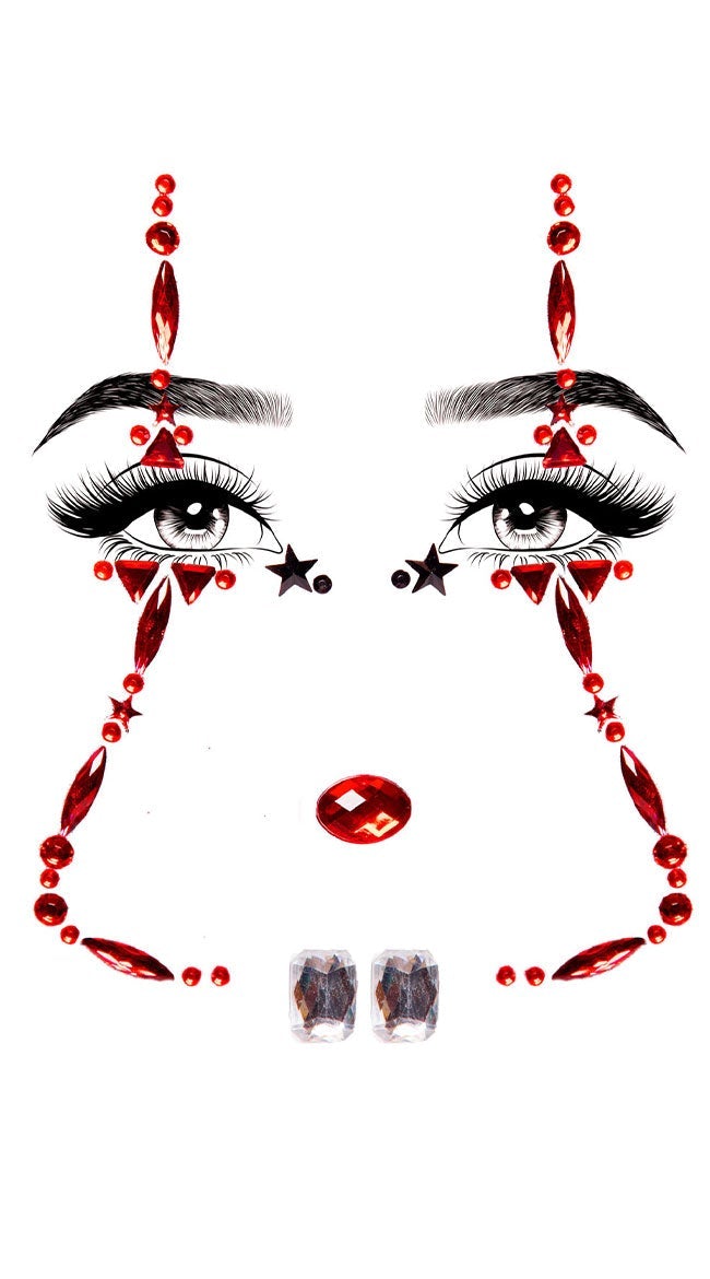 Clown Adhesive Face Jewels