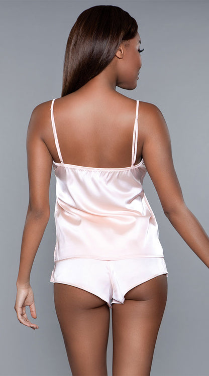 Luna Satin Pajama Short Set