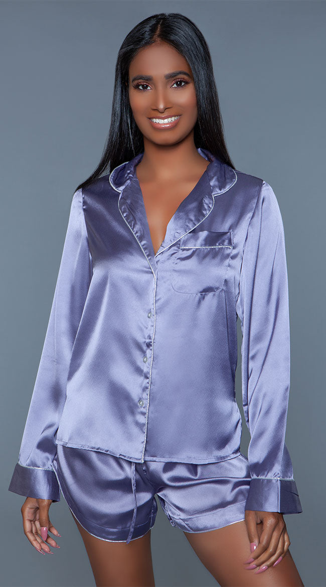 Liz Satin Pajama Short Set