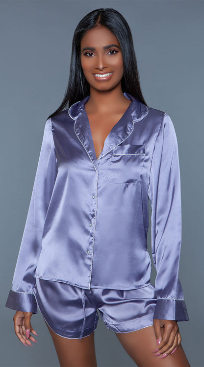 Liz Satin Pajama Short Set