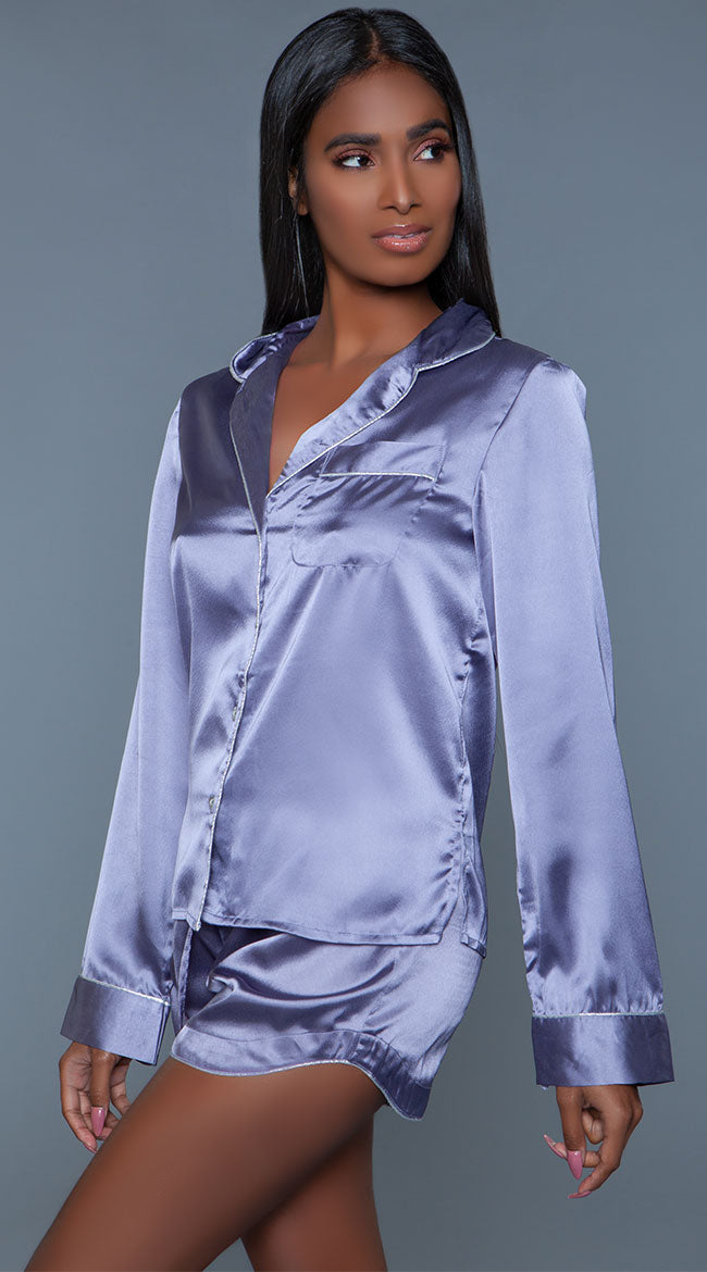 Liz Satin Pajama Short Set