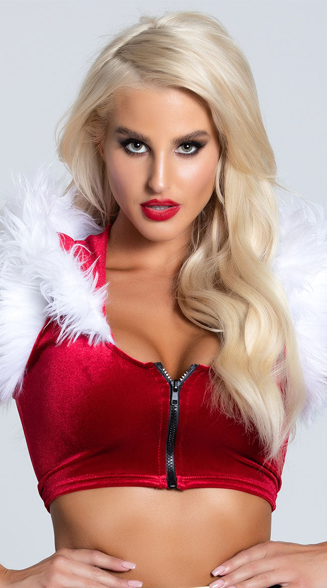 Top de veludo com capuz para bebê de pele