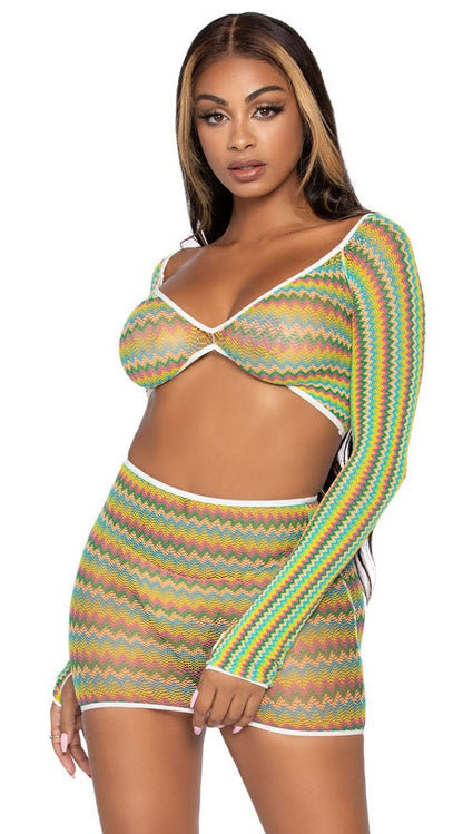 Zig Zag Zest Crop Top Set