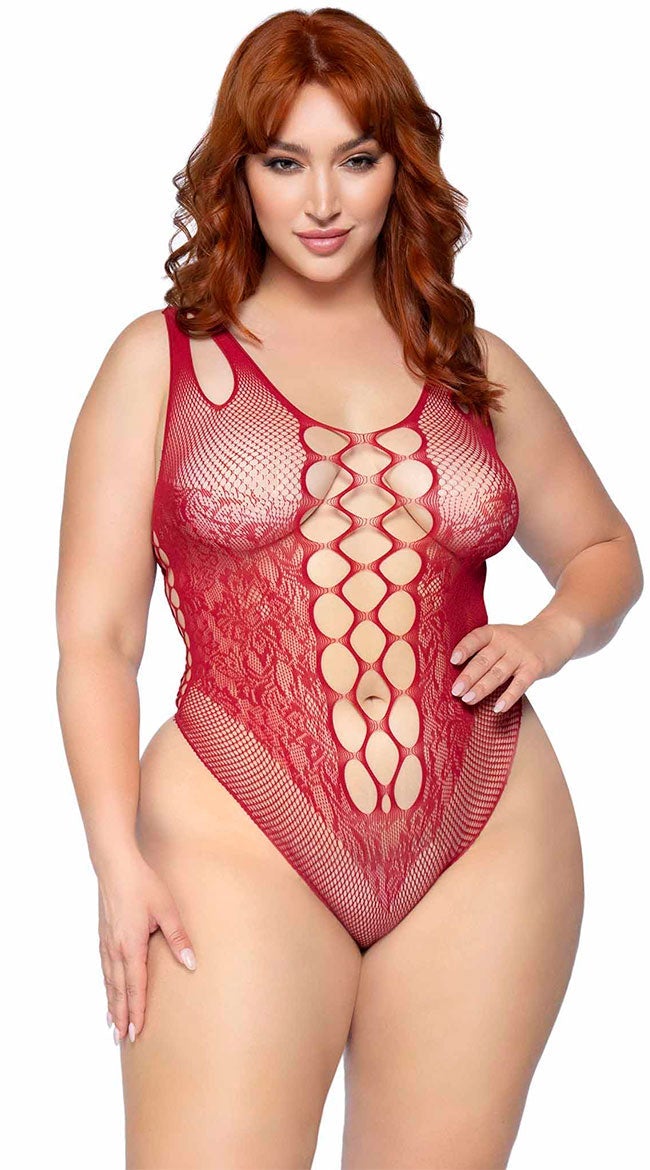 Body de red de talla grande