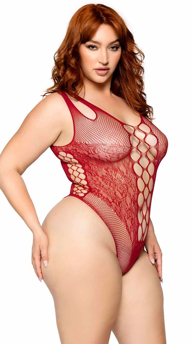 Body de red de talla grande