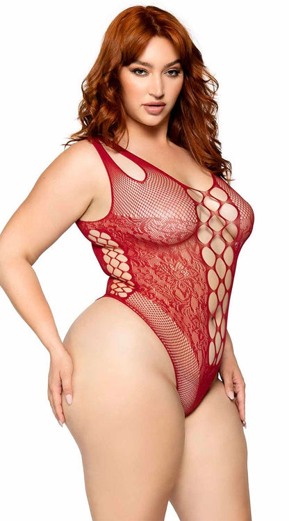 Body de red de talla grande