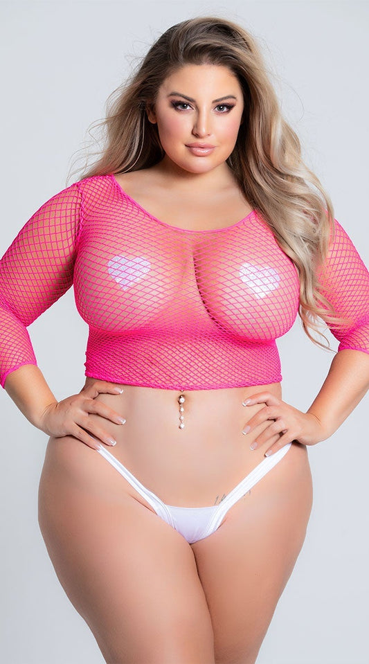 Plus Size Industrial Net Top