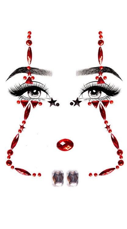 Clown Adhesive Face Jewels