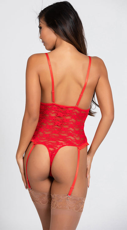 Luv Lace Copa Aberta Crotchless Teddy