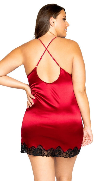 Plus Size Fiery Feelings Satin Chemise